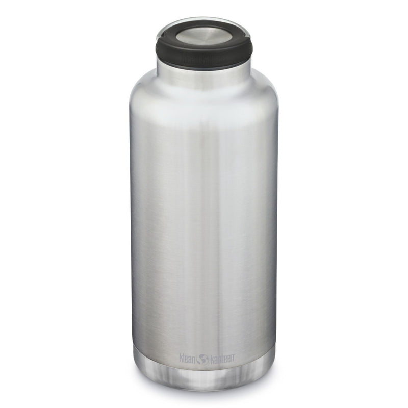 Botella térmica TKWide Klean Kanteen con tapa Café 64oz (1900ml) Plata