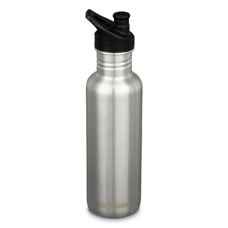 Botella Classic Klean Kanteen con tapa Sport 27oz (798ml) Plata