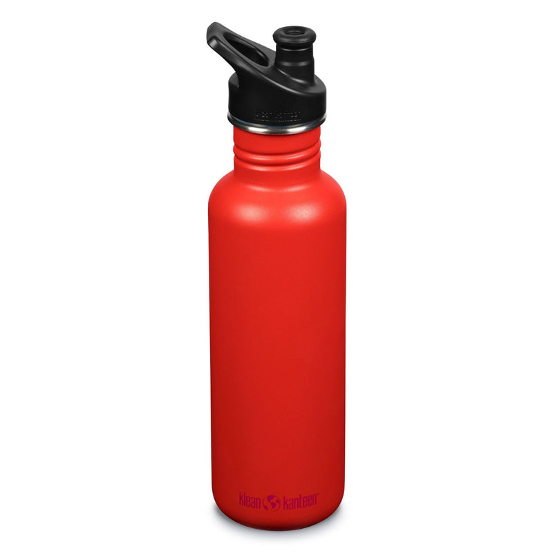 Botella Classic Klean Kanteen con tapa Sport 27oz (798ml) Rojo