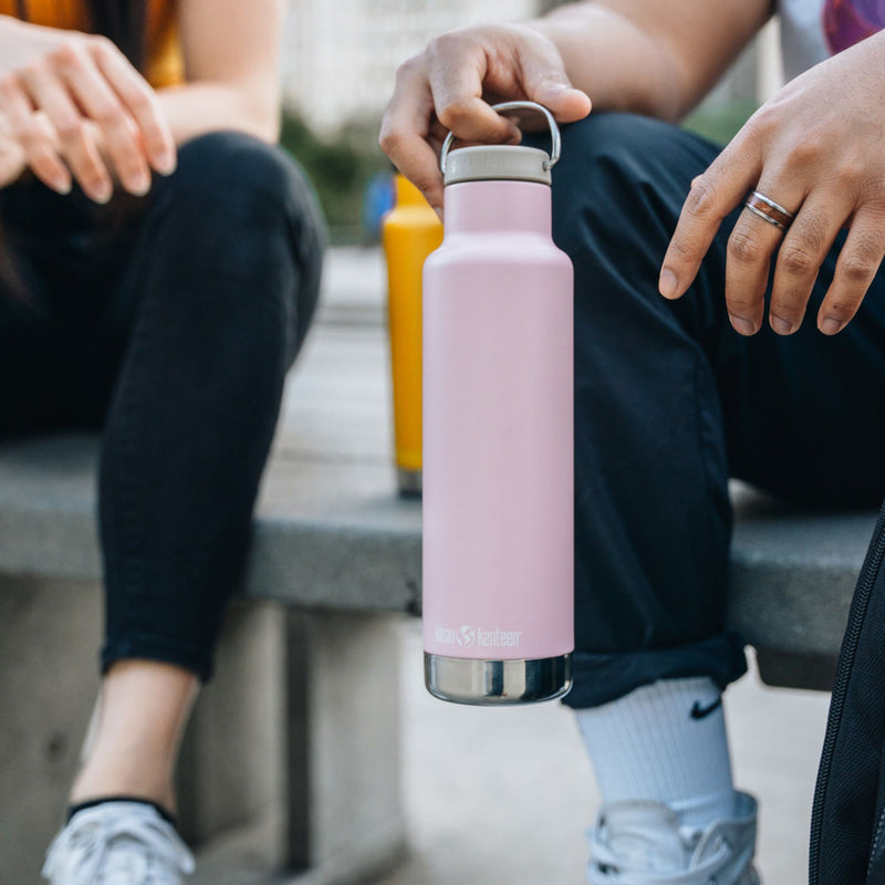 Botella térmica Classic Klean Kanteen con tapa Loop 20oz (592 ml) Rosa pastel