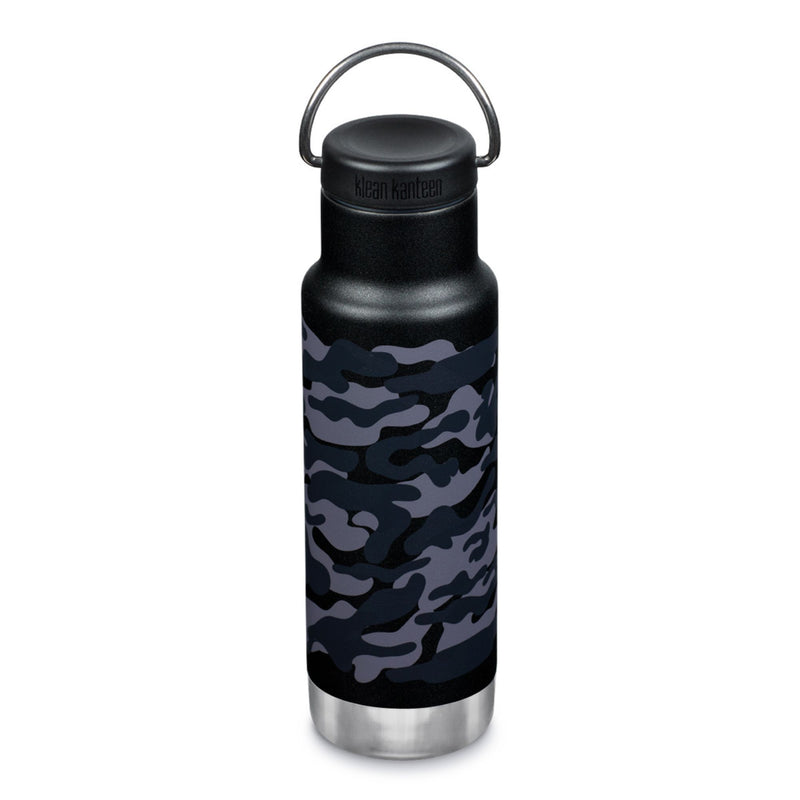 Botella térmica Classic Klean Kanteen con tapa Loop 12oz (355ml) Negro estampado