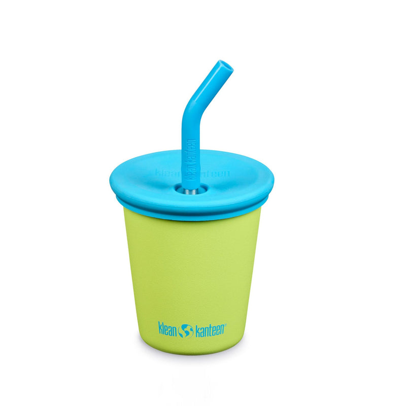 Vaso infantil Klean Kanteen con tapa y pajita 10oz (280ml) Verde claro