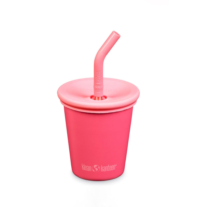 Vaso infantil Klean Kanteen con tapa y pajita 10oz (280ml) Coral