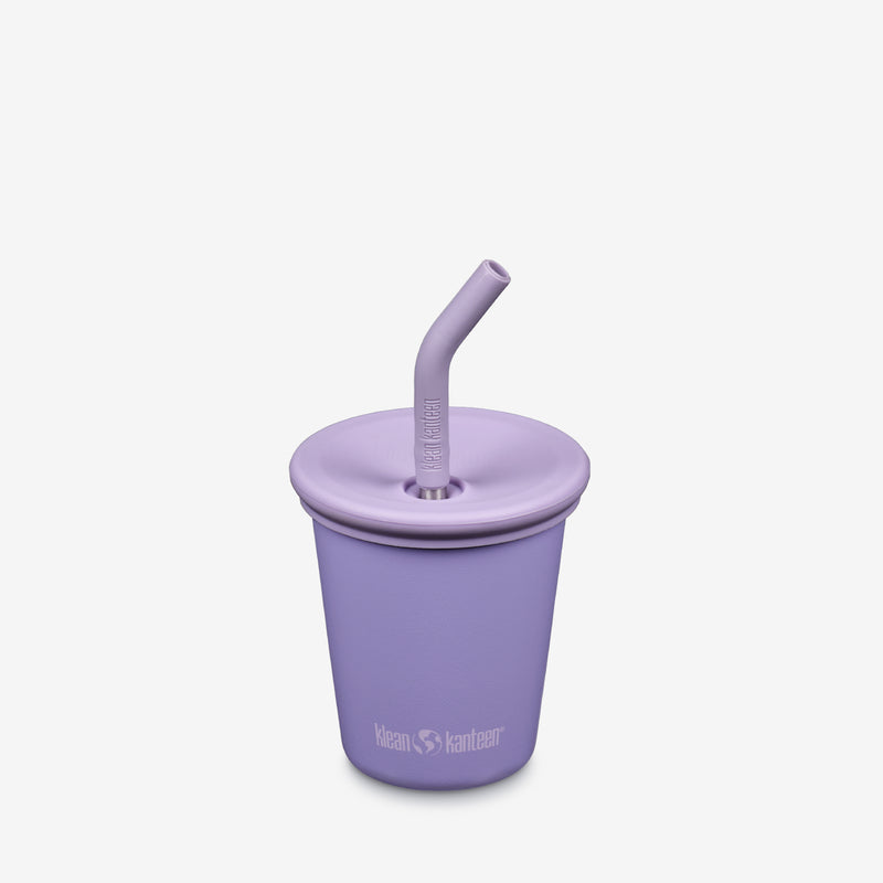 Vaso infantil Klean Kanteen con tapa y pajita 10oz (280ml) Morado