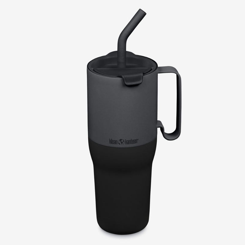 Vaso Rise Tumbler Klean Kanteen con tapa Flip y pajita de 36oz (1064ml) Negro