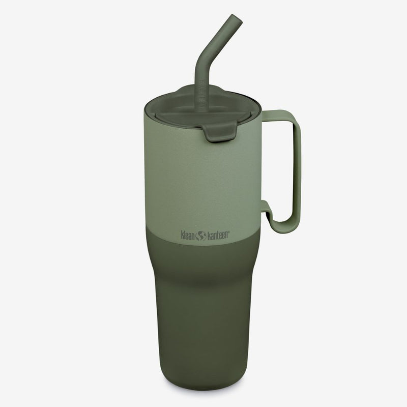 Vaso Rise Tumbler Klean Kanteen con tapa Flip y pajita de 36oz (1064ml) Verde oscuro