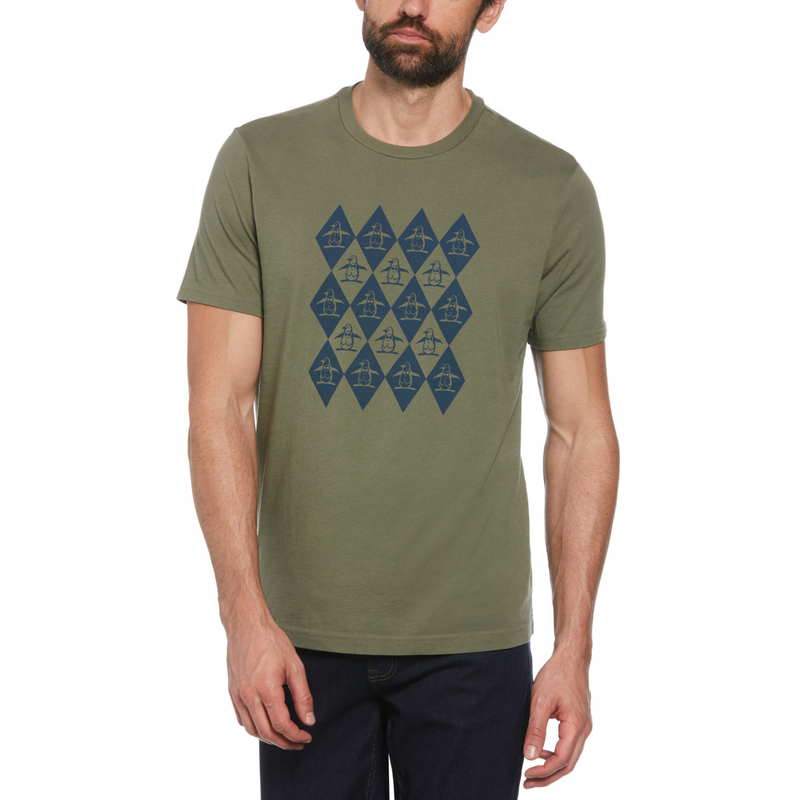 Camiseta graphic argyle Pete verde