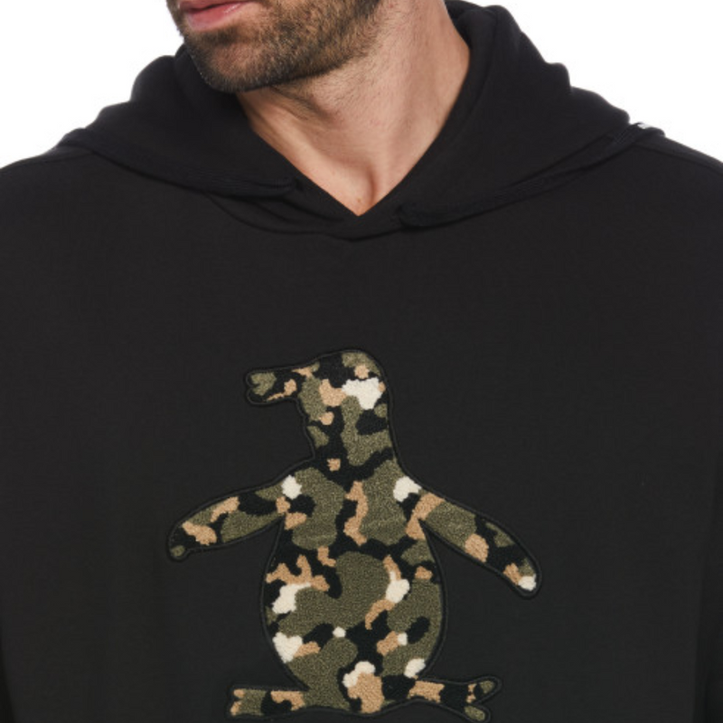 Sudadera con capucha fleece boucle camo Pete negra