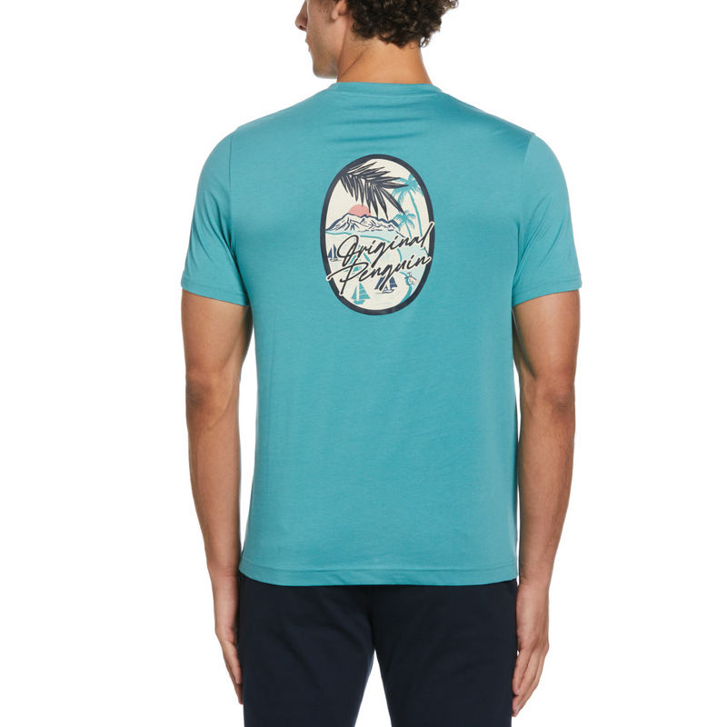 Camiseta organica Hd surf Pete grafico verde jade