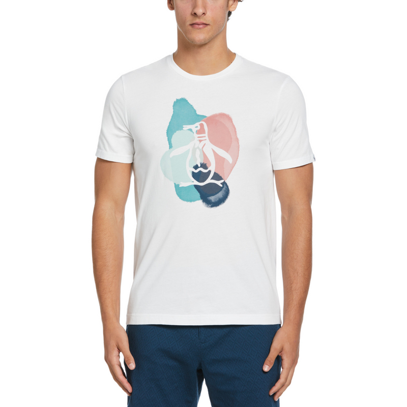 Camiseta watercolor Pete grafico bright white