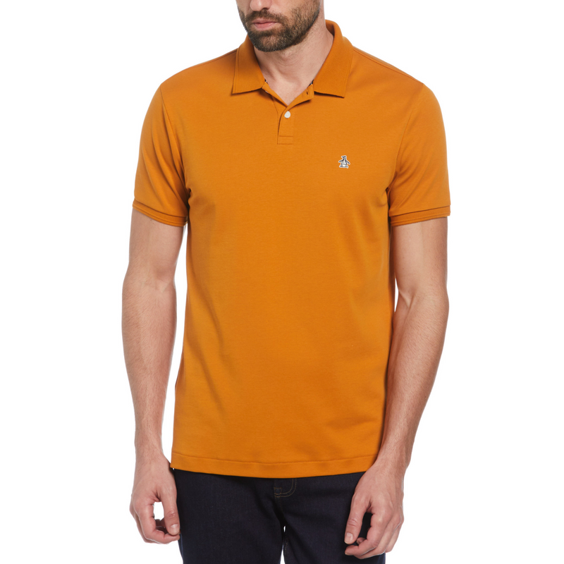 Polo Daddy interlock orgánico pegatina Pete naranja