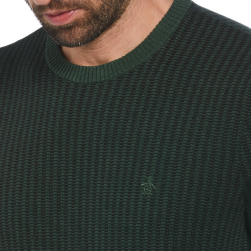 Jersey Ao jacquard tonal verde