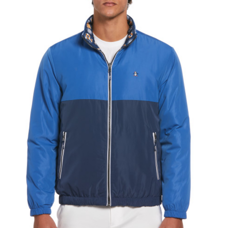 Chaqueta reversible aop collegiate azul