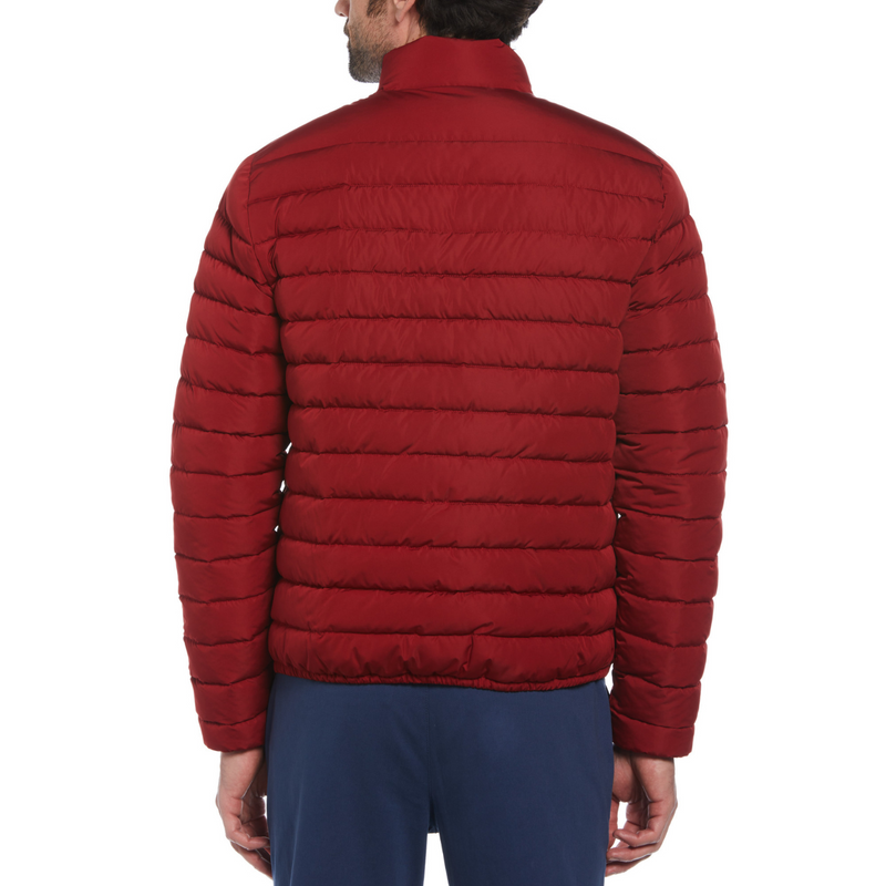 Chaqueta puffer ligera polyfill colorblock rojo