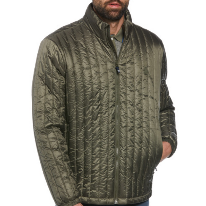 Chaqueta relleno rec acolchada vertical verde