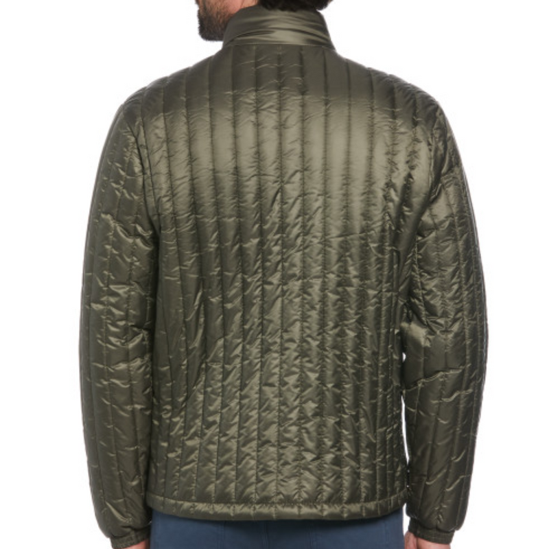 Chaqueta relleno rec acolchada vertical verde