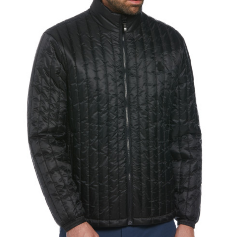 Chaqueta relleno rec acolchada vertical negro