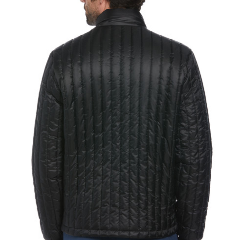 Chaqueta relleno rec acolchada vertical negro