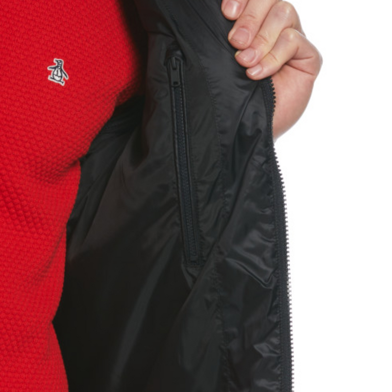 Chaqueta relleno rec acolchada vertical negro