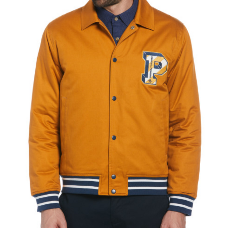 Chaqueta sarga logo souvenir naranja