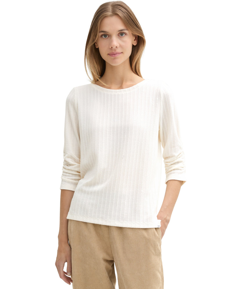 Jersey de mujer en color liso blanco