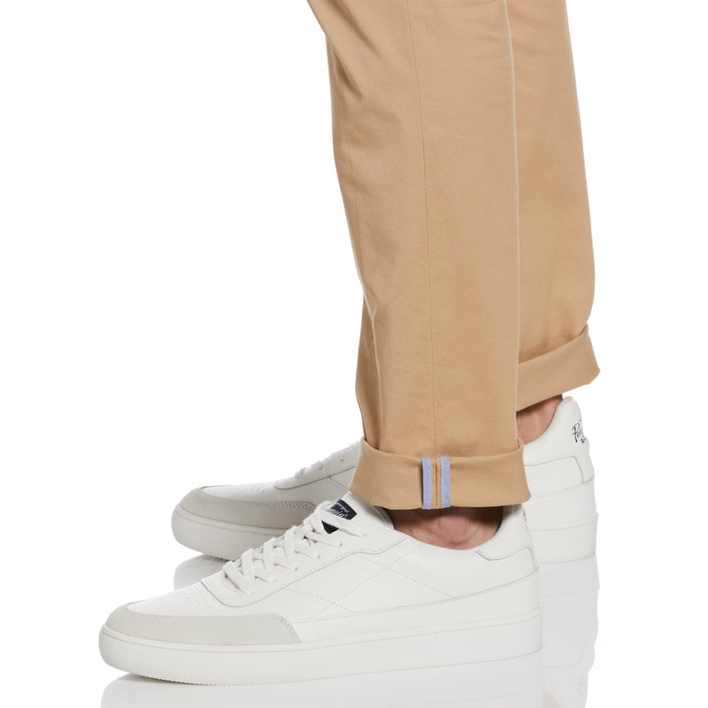 Pantalón chino stretch con algodón reciclado kaki