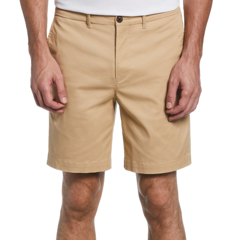 Pantalón corto básico chino de algodón reciclado kaki