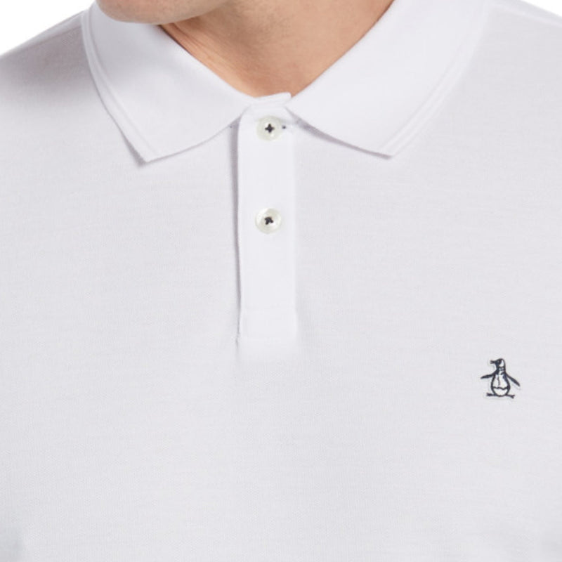 Polo Daddy blanco de algodón orgánico logo Pete