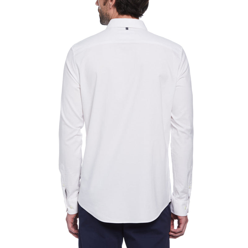 Camisa ML Oxford Stretch sin Bolsillo blanco