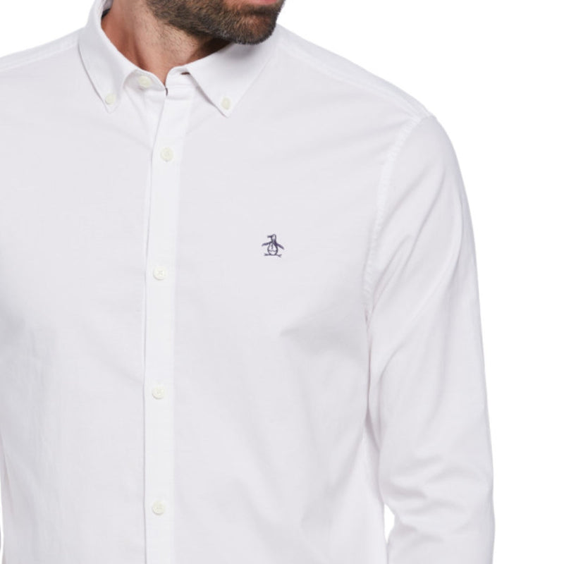 Camisa ML Oxford Stretch sin Bolsillo blanco