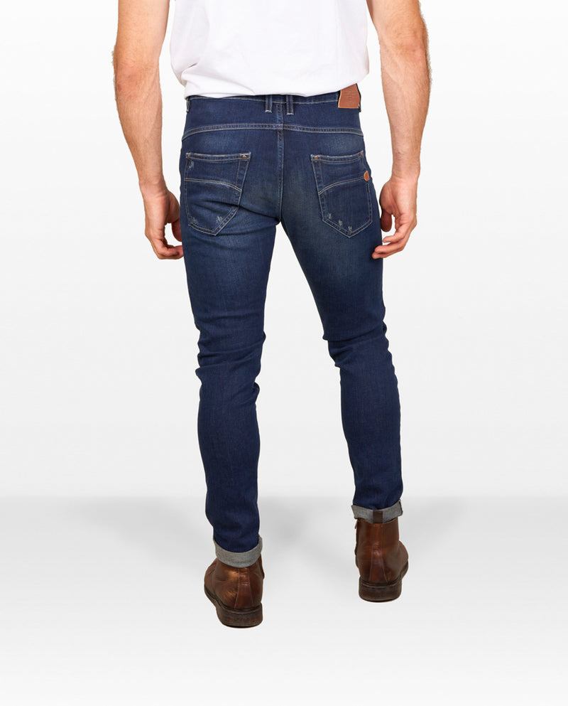 Vaquero de hombre skinny con efecto desgastado