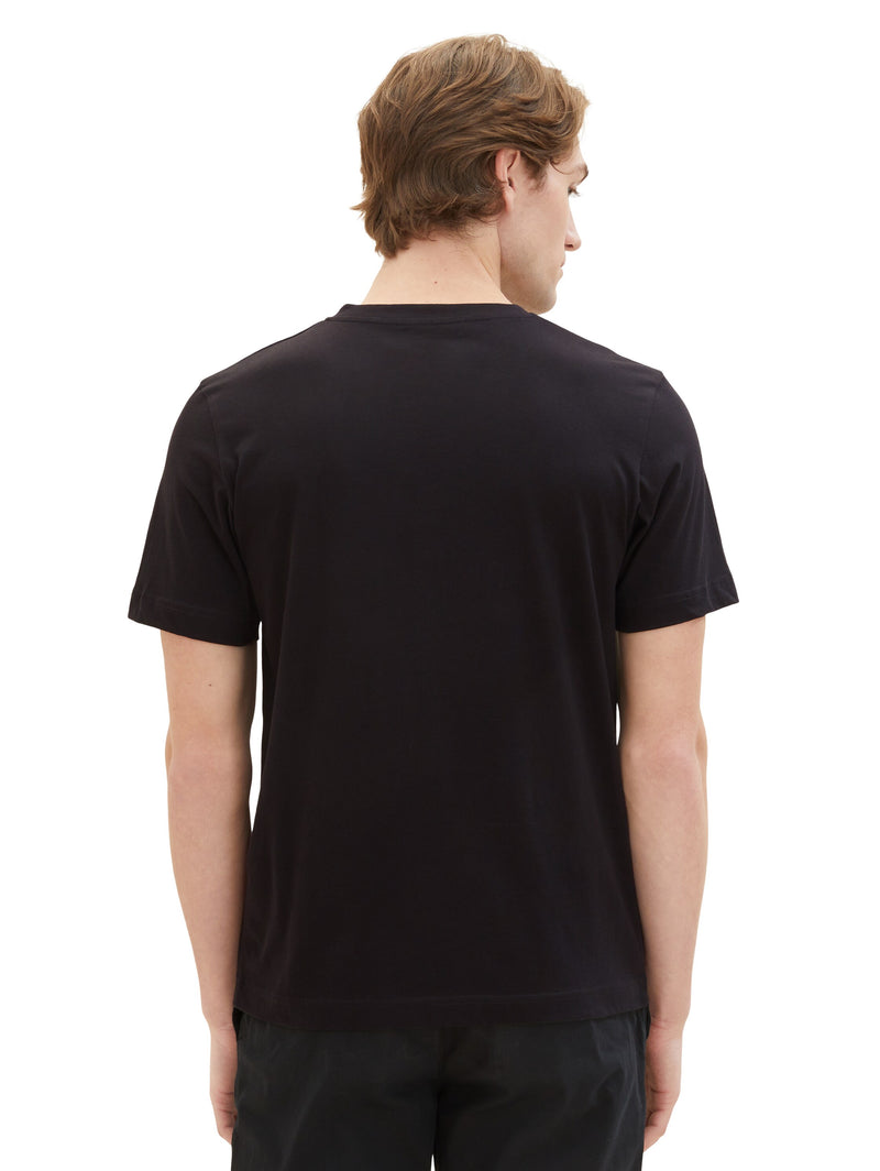 Pack de camiseta de hombre cuello pico negro